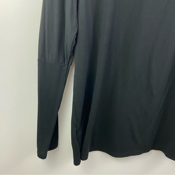 Express Relaxed Off The Shoulder London Tee Long Sleeve Black Medium - Picture 3 of 12